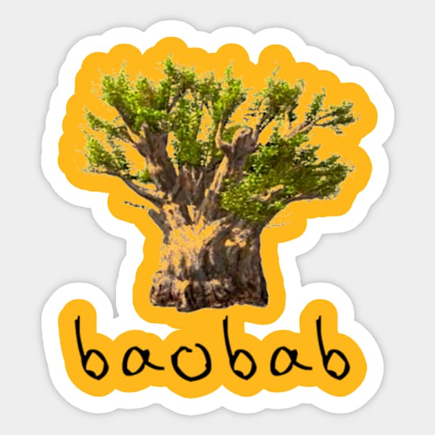 Baobab tree Sticker by Dog and cat lover